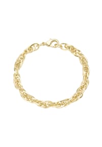 JACQUES CHARREL - Armband Doppel-Anker, 4-kant, hochwertige Kupfer Zink Legierung - gold
