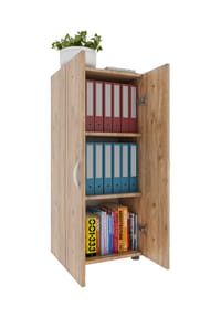 VCM. - Büroschrank mit 3 Fächern | moderner Aktenschrank mit Drehtüren | Maße ca. H. 108 x B. 49 x T. 34 cm – Ulas 3-Fach - Anthrazit