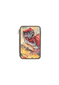 DEPESCHE - 3-Fach Federtasche mit 3D Effekt Dino World 20 x 13 cm grün - grün