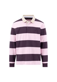 FYNCH-HATTON® - Rugby Polo Stripe, 342  AUBERGINE, M - 342  AUBERGINE