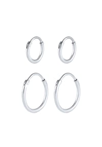 elli. - Ohrringe Creolen Set 925 Sterling Silber - Gold