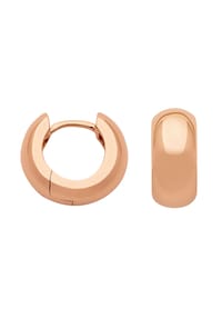 Adelia's - Damen Silber Schmuck 925 Silber Ohrringe  Creolen Ø 13,2 mm - rose