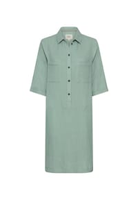 camel active - Sommerkleid mit Knopfleiste - Jadeblau