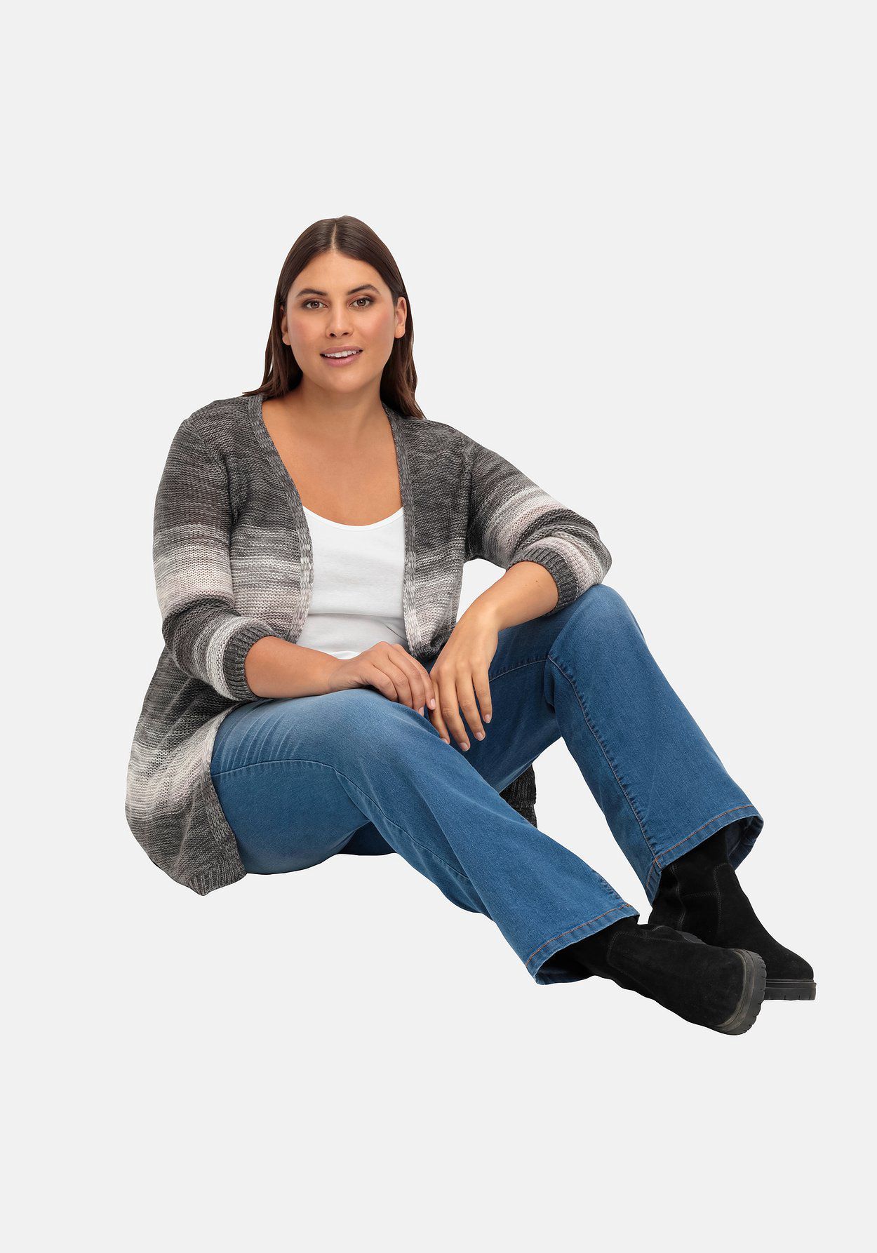 sheego Bootcut-Jeans mit Komfortbund und Used-Effekten | GALERIA