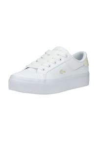 LACOSTE - Leder/Synthetik Sneaker - Weiß