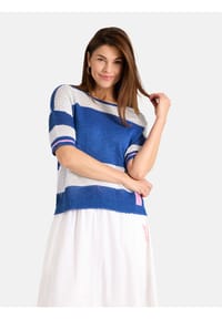 LIEBLINGSSTÜCK - Damen Pullover aus Baumwoll-Leinen-Mix AliaL - 452 ROYAL BLUE
