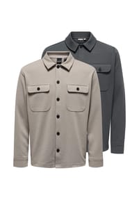 ONLY & SONS - Hemdjacke / Overshirt 2er Pack Newkodyl - Castor gray