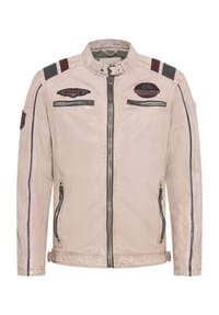 GLOBETROTTER - Bikerjacke, Stehkragen, für Herren - 1 OFFWHITE