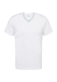 GALERIA essentials - T-Shirt, Baumwolle, V-Ausschnitt, für Herren - 04 WEISS