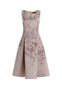 Vera Mont - Cocktailkleid mit Kellerfalten - Taupe/Taupe