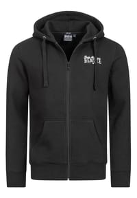 BENLEE™ - Herren Kapuzensweatjacke mit Reißverschluss schmale Passform CHEST LOGO - Black