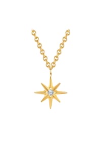 EAST / SIDE - Damen Kette aus Edelstahl in Gelbgold mit Zirkonia - gelbgold