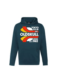 OLDSKULL - Kapuzensweater Retro Tokyopolis mit angesagtem Print im Vintage-Stil - Black