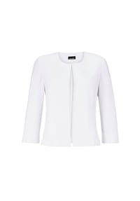 GOLDNER - Kurzgröße:  Eleganter Jersey-Kurzblazer - weiß