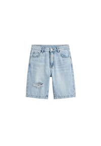 Solang - Shorts mit moderner Used- und Destroyed-Optik - Dunkelgrau