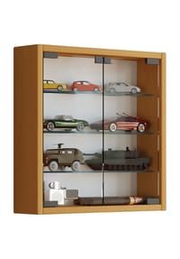 VCM. - Glasvitrine hängend | Vitrine Glas mit ESG-Sicherheitsglas | Maße ca. H. 40 x B. 40 x T. 10 cm| Hängevitrine Glas | Modern und platzsparend | Glas Vitrinenschrank - Mandosa S - 