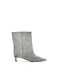KAZAR STUDIO - Silberfarbene Stiefeletten aus Haarleder mit einem dezenten Absatz - Silber