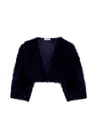 Vera Mont - Kunstfell-Jacke mit Rundhalsausschnitt - Champagne Sorbet