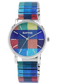 RAPTOR Raptor - Damen Quarz Armbanduhr Colorful Edition mit Edelstahlzugarmband - Mineralglas - Colorful Edition 1