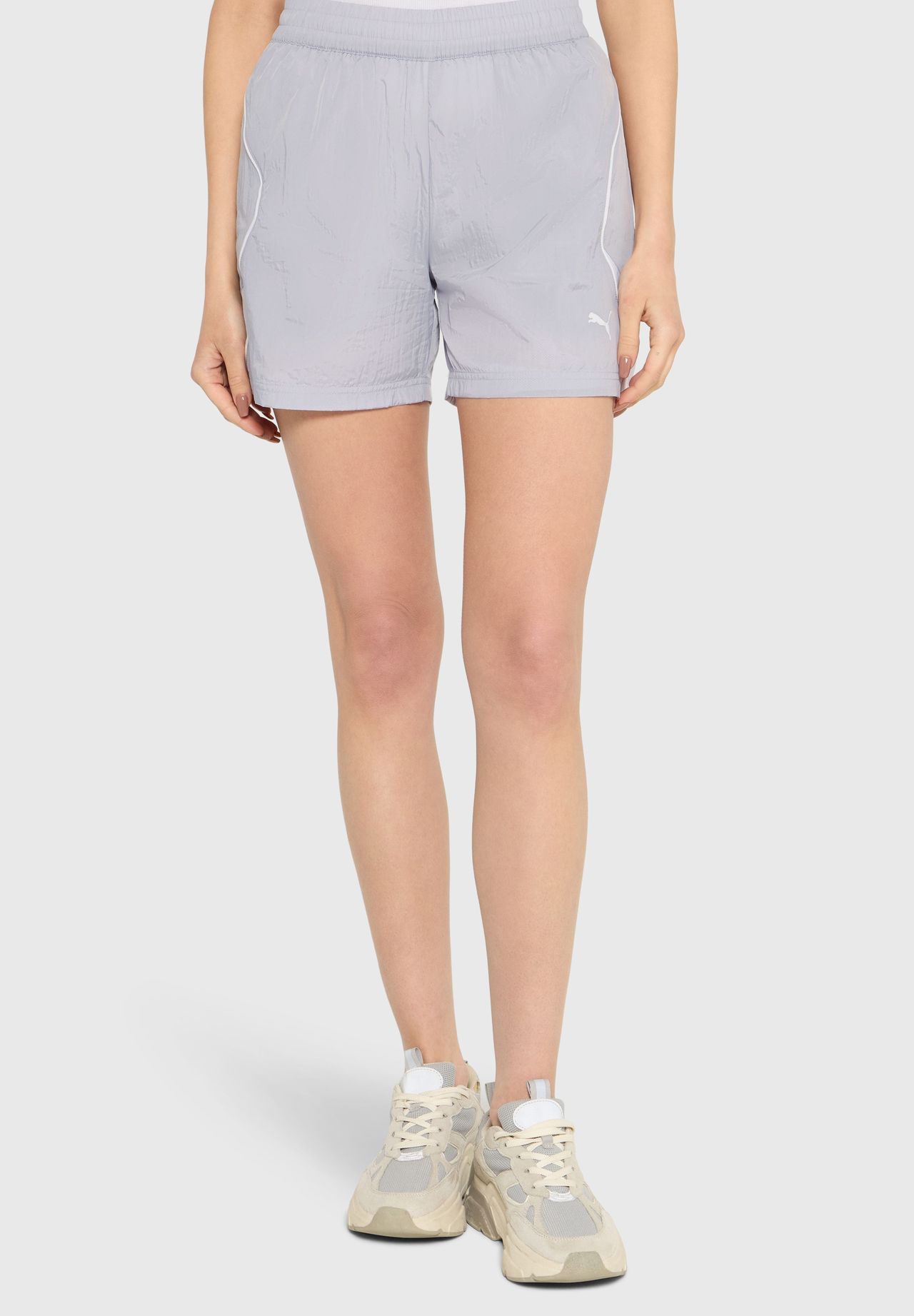 Puma® Trainingsshorts Gummibund, FüR Damen, Silber, M