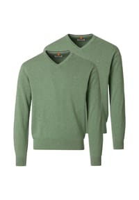 redmond - Pullover 2er Pack Basic - Braun