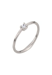 elli. DIAMONDS - Ring Solitär Diamant Weiß Brillantschliff (0.06 Ct) 925 Sterling Silber - Gold