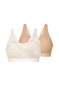 Anita - Bralette 2er Pack Essential Lace Prothesen BH - Creme / beige