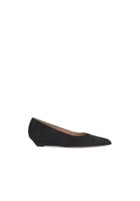 KAZAR STUDIO - Schwarze Pumps aus Leder mit Fell in Schwarz mit Naturhaar-Finish - Schwarz