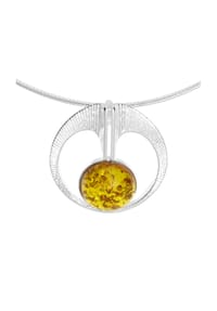 OSTSEE-SCHMUCK® - Halsreif mit Anhänger , Gleiter-Torid , Silber 925/000 - silber