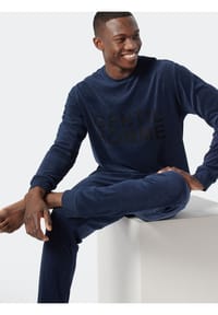 Schlafanzüge | Herren SCHIESSER Schlafanzug Lang Kord/ Velour Bündchen