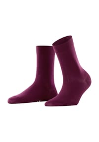 FALKE - Cotton Touch Kurzsocken, Baumwolle, Rippbündchen, für Damen - dunkelrot