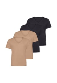 sloggi - Unterhemd / Shirt Kurzarm 4er Pack SLG Base - Schwarz