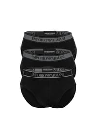 EMPORIO ARMANI - Herren Slips, 3er Pack - CORE LOGOBAND, Briefs, Stretch Cotton - Schwarz