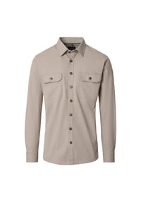CASAMODA - Herren Hemdjacke uni Casual Fit - Beige