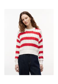 TOMMY Jeans - Pullover, Baumwolle, für Damen - 0EY RED