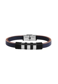Adelia's Men Bold Style - Armband aus Leder 21,5 cm - blau
