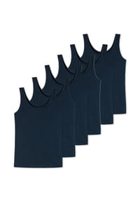 uncover by SCHIESSER - Unterhemd / Tanktop 6er Pack Bamboo Cotton - Dunkelblau