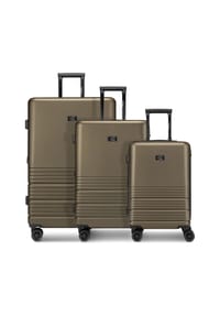 camel active Hanoi - Hanoi 4 Rollen Kofferset 3-teilig mit Dehnfalte - black