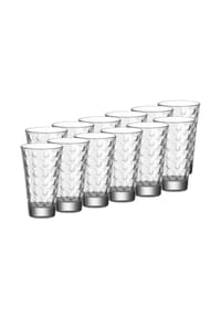 LEONARDO Trinkgläser Optic 300 ml 12er Set transparent - OPTIC - transparent
