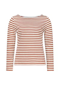 BETTY & CO - Ringelshirt mit U-Boot-Ausschnitt - Brown/Cream