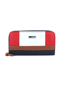 TOM TAILOR JUNA - Langbörse, Kunstleder, für Damen - weiß/rot/blau