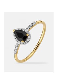 Diamant L'eternel - Ring, mit Saphir, 375 Gelbgold - gold