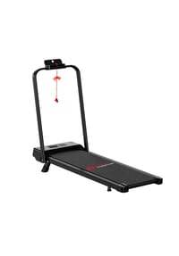 HOME FITNESS CODE - 2-in-1 Laufband C1 mit Handlauf, faltbar, manuelle Steigung, LCD-Display für Zuhause, Schwarz - 
