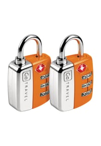 Go TRAVEL - Zahlenschloss, 2er-Pack - ORANGE