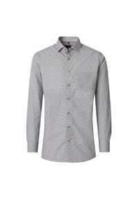 VENTI - Herren Businesshemd Langarm Print Comfort Fit - Beige