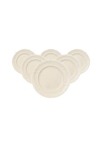 Villeroy & Boch Brotteller Manoir ø 17,4 cm 6er Set weiß - MANOIR - weiß