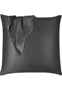 Aspero® - Seiden Kissenbezug 80x80 cm Enna - Anthrazit
