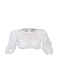 MarJo - Spitzenbluse, 3/4-Arm, für Damen - 100 WEISS