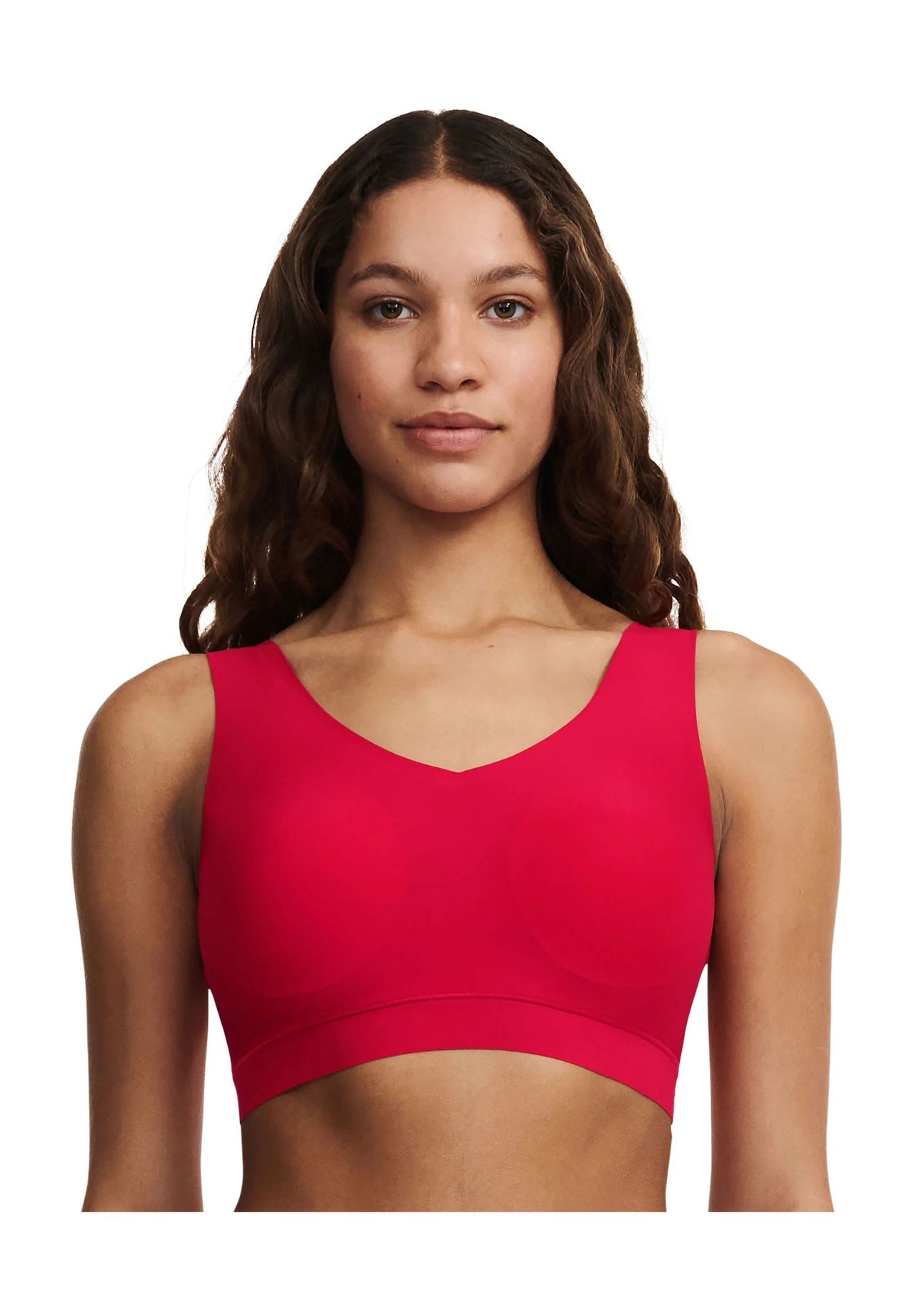 Chantelle Bustier, Uni, Breite TräGer, FüR Damen, Rot, M/L