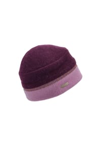 SEEBERGER - Wollmütze, Emblem, für Damen - 2425 BURG/ROSEWOOD